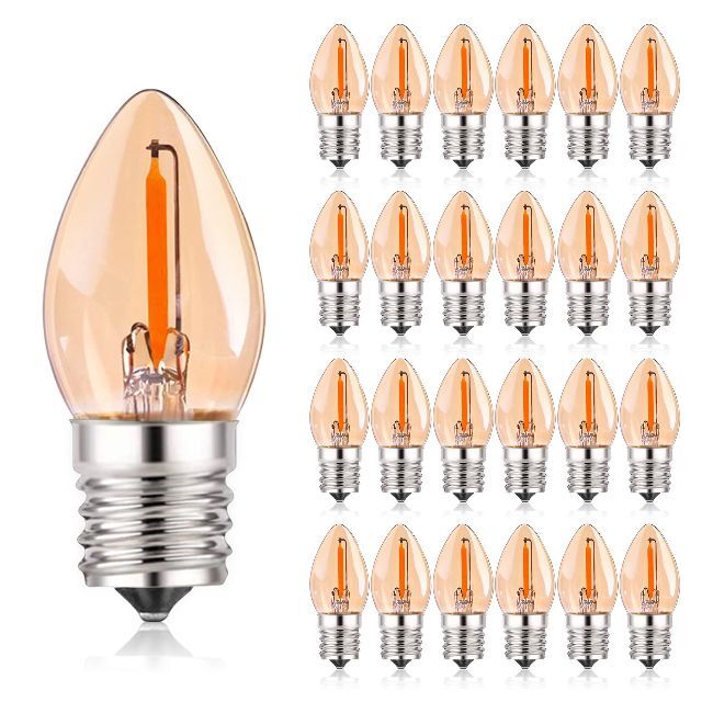 HCNEW LED電球 C7 E17口金 ストリング電球 蝋燭型電球 エジソン電