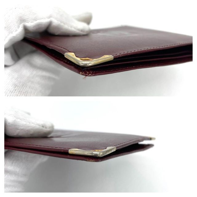 Cartier(カルティエ)の[美品] Cartier カルティエ マストライン 二つ折り財布 ボルドー レディースのファッション小物(財布)の商品写真