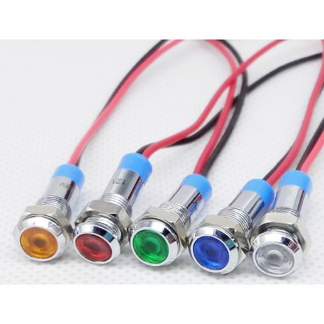 匿名配送 5色 LED インジケーター ランプ 防水 12V ミニサイズ 汎用品
