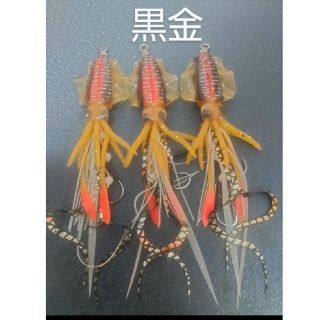 タイラバ 【黒金・ラメ】グロー細ネクタイ 数量限定(ルアー用品)