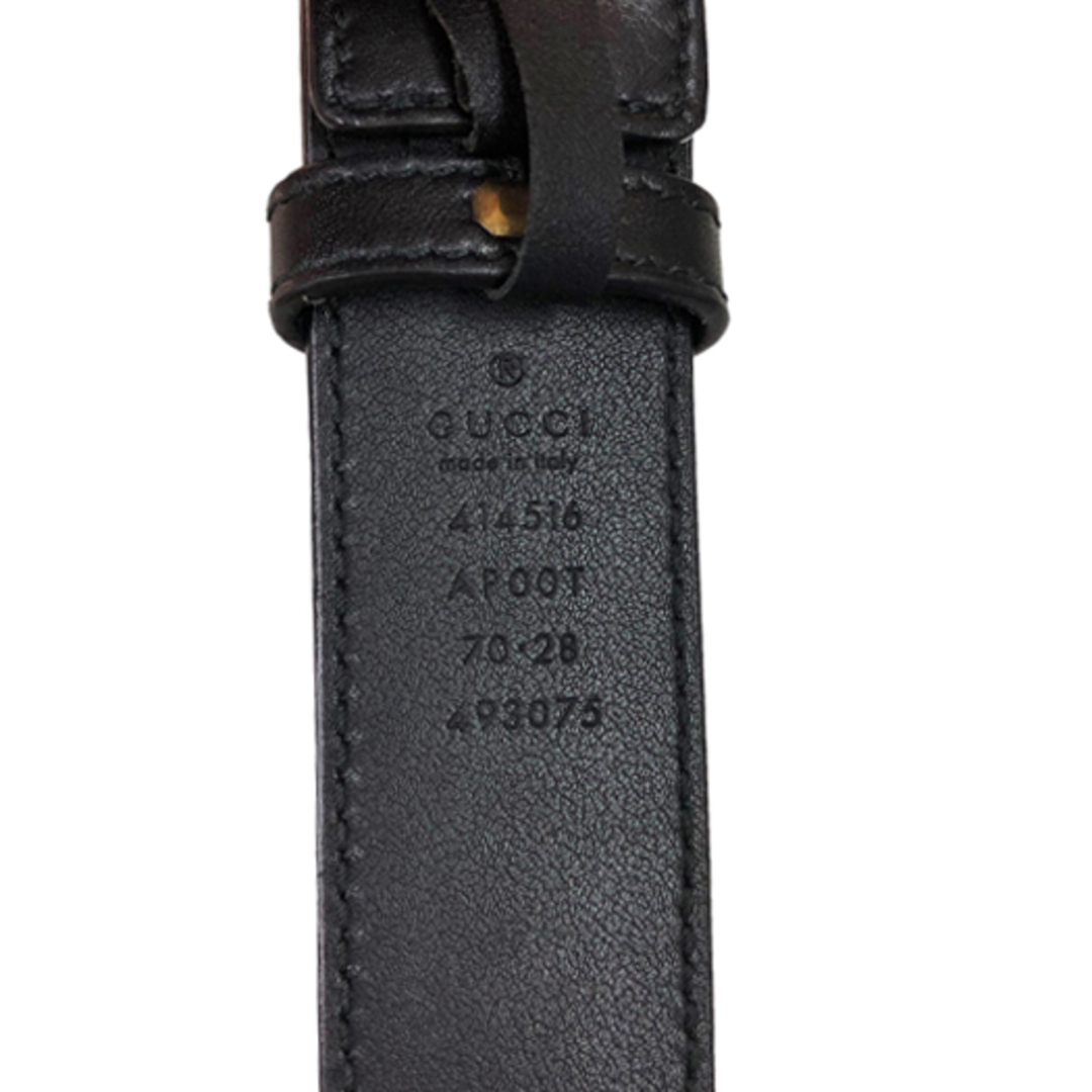 Gucci - グッチ GGマーモント ベルト 70サイズ レザー ブラック 414516