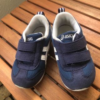 アシックス(asics)のasics アシックス　キッズ　スニーカー　14.5 美品　ネイビー(スニーカー)