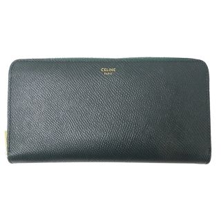 未使用品 CELINE ラージジップウォレット カーキ 156