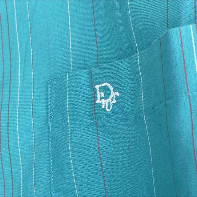 Christian dior ライトブルー ピンストライプシャツシャツ