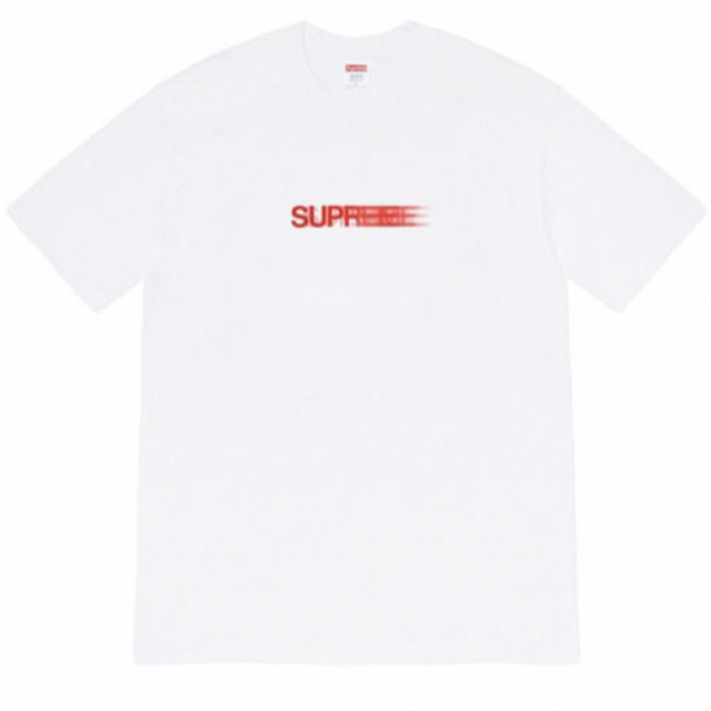 国内外の人気 Supreme TeeモーションロゴTシャツ白 Motion Logo Motion