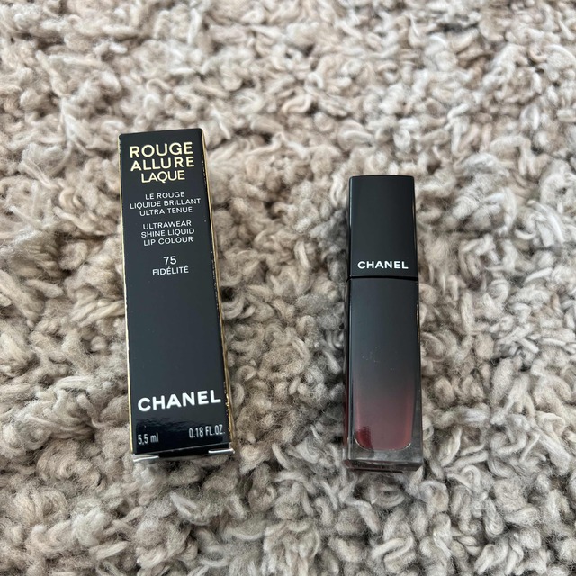 CHANEL Rouge Allure Laque Ultrawear Shine Liquid Lip Colour, 75 Fidélité at  John Lewis & Partners