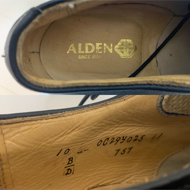 Alden - Alden VINTAGE 旧ロゴ 80〜90s エプロンダービーレザー
