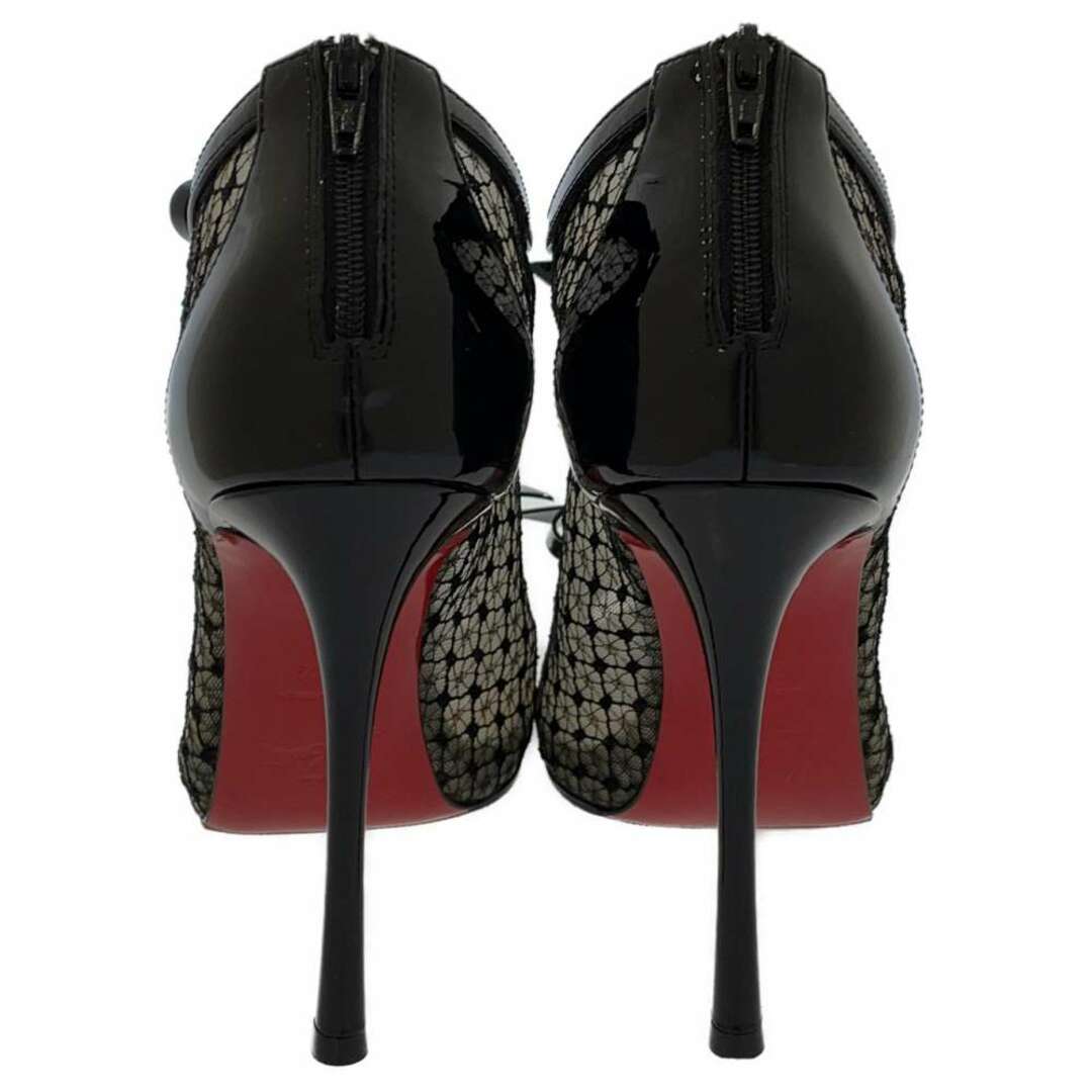 クリスチャン・ルブタン パンプス リボン レース パテント レディースサイズ35 1/2 Christian Louboutin ブーティ 靴 黒