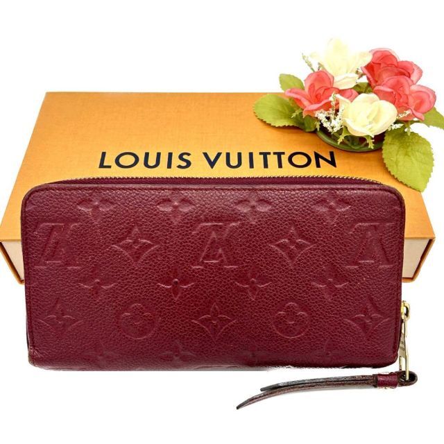 LOUIS VUITTON(ルイヴィトン)の【美品!!】ルイヴィトン モノグラム アンプラント 長財布 ボルドー 鑑定済み■ レディースのファッション小物(財布)の商品写真