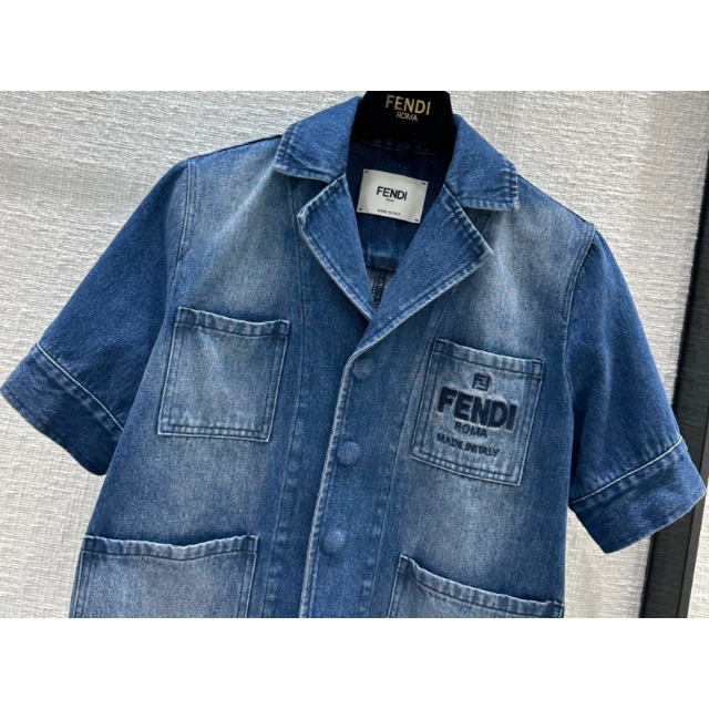 大阪府 FENDI 半袖 デニム ジャケット - agenergia.com.br