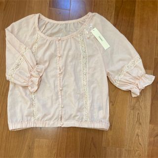 シマムラ(しまむら)の新品タグ付き⭐︎しまむら5分袖トップスL(カットソー(半袖/袖なし))