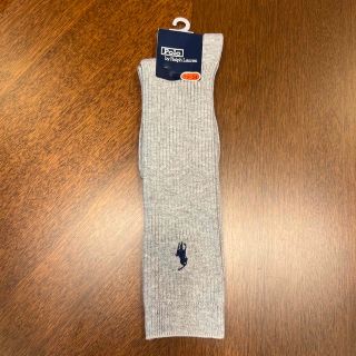 ポロラルフローレン(POLO RALPH LAUREN)のポロラルフローレン　グレーハイソックス　22-24㎝(靴下/タイツ)