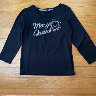 マリークワント(MARY QUANT)のマリークワントロンドン　Mサイズ　綿100% 七分袖　黒(カットソー(長袖/七分))