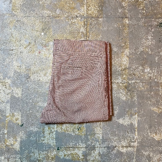 60s70s unknown フレアパンツ 35W ピンク×ブラック チェック メンズのパンツ(スラックス)の商品写真