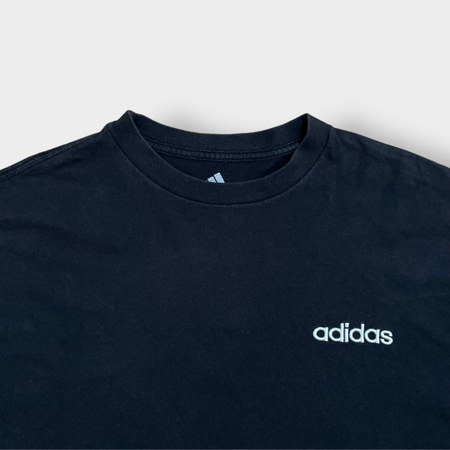 adidas(アディダス)の【adidas】ワンポイント 刺繍ロゴ ロンT 長袖XL ビッグサイズ US古着 メンズのトップス(Tシャツ/カットソー(七分/長袖))の商品写真