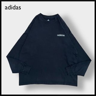 アディダス(adidas)の【adidas】ワンポイント 刺繍ロゴ ロンT 長袖XL ビッグサイズ US古着(Tシャツ/カットソー(七分/長袖))