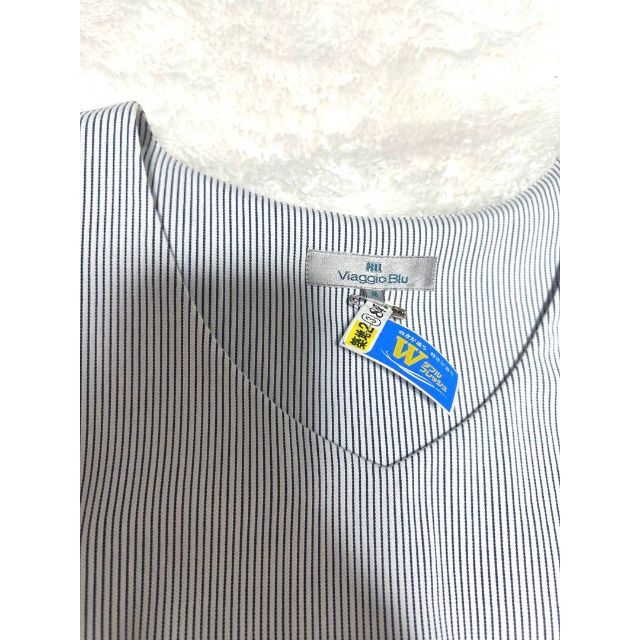 【クリーニング済】ビアッジョブルー  2サイズ　М～L　インナー　カットソー レディースのトップス(シャツ/ブラウス(半袖/袖なし))の商品写真