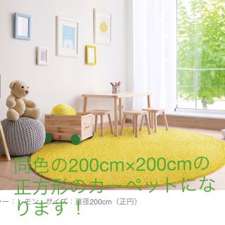 FLYMee RUG #106621 レモン 200cm×200cm正方形(ラグ)