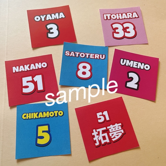 阪神タイガース　背番号ステッカー　tigers シール スポーツ/アウトドアの野球(応援グッズ)の商品写真