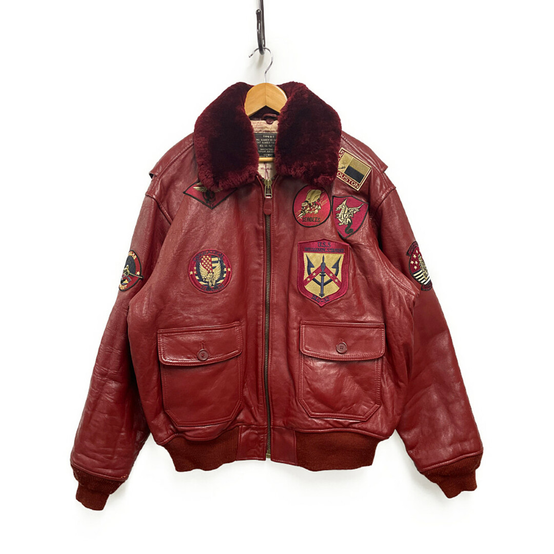 TOP GUN OFFICIAL トップガン SIGNATURE SERIES JACKET シグネチャーシリーズ  TYPE G-1 フライトジャケット ボルドー系 XL 正規品 / 30632