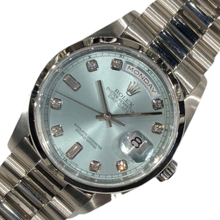 ロレックス(ROLEX)の　ロレックス ROLEX デイデイトアイスブルー 18206A アイスブルー PT 自動巻き メンズ 腕時計(その他)