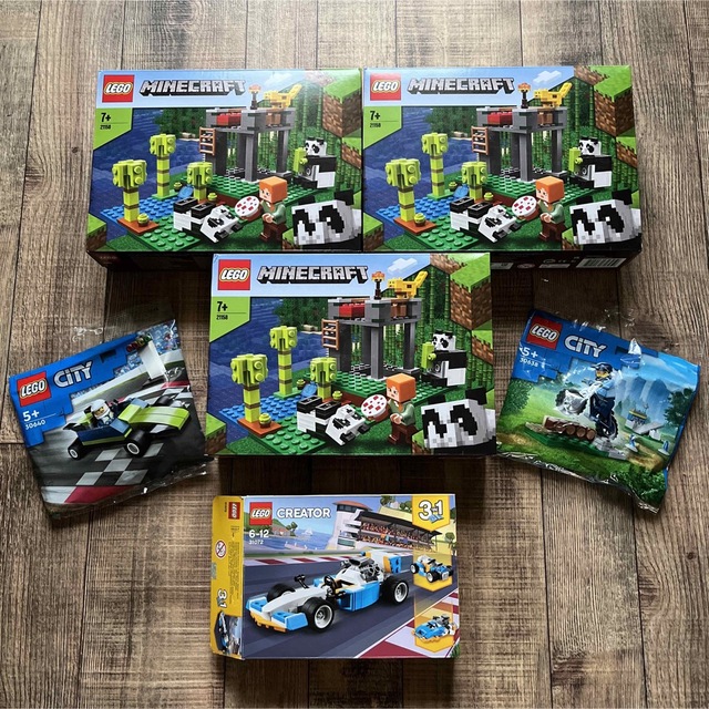 Lego(レゴ)の【廃盤 新品3個セット】LEGO 21158 マインクラフト パンダ保育園 レゴ キッズ/ベビー/マタニティのおもちゃ(知育玩具)の商品写真