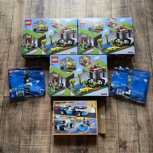 Lego(レゴ)の【廃盤 新品3個セット】LEGO 21158 マインクラフト パンダ保育園 レゴ キッズ/ベビー/マタニティのおもちゃ(知育玩具)の商品写真