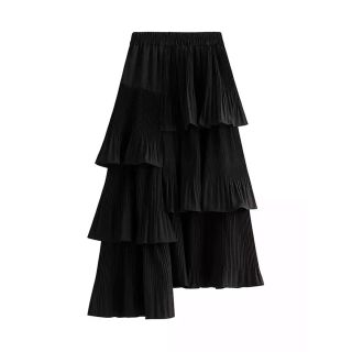 パラビオン(Par Avion)の【新品】tiered frill skirt / black パラビオン(ロングスカート)