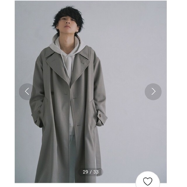 PE LIGHT TWILL MINIMAL TRENCH　ベージュ　Mサイズ