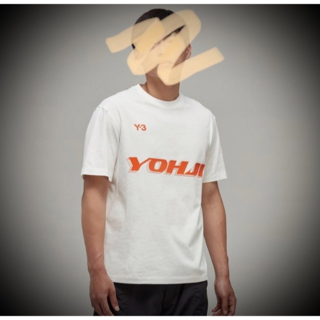 Y-3(ワイスリー)の【adidas Y-3】SHORT SLEEVE TEE 白×オレンジロゴ　新品 メンズのトップス(Tシャツ/カットソー(半袖/袖なし))の商品写真