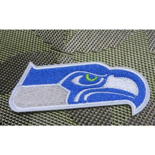 右SH灰青NFLシアトル・シーホークスSeahawksワッペン新品DIYアメフト(アメリカンフットボール)