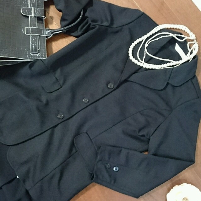 ⑦スーツ2点　ジャケット&スカート　大きめサイズ  LL レディースのフォーマル/ドレス(スーツ)の商品写真