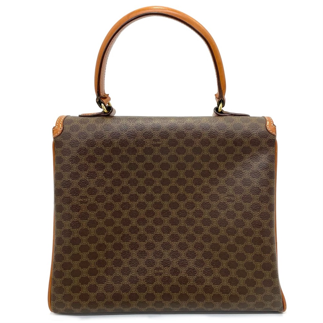 CELINE セリーヌ ハンドバッグ ヴィンテージ マカダム トップハンドル レザー かばん 鞄 PVCコーティングキャンバス レザー ブラウン 茶 ゴールド金具 レディース 定番【中古品】 CELINE セリーヌ ハンドバッグ ヴィンテージ マカダム トップハンドル レザー かばん 鞄 PVCコーティングキャンバス レザー ブラウン 茶 ゴールド金具 レディース 定番【品】