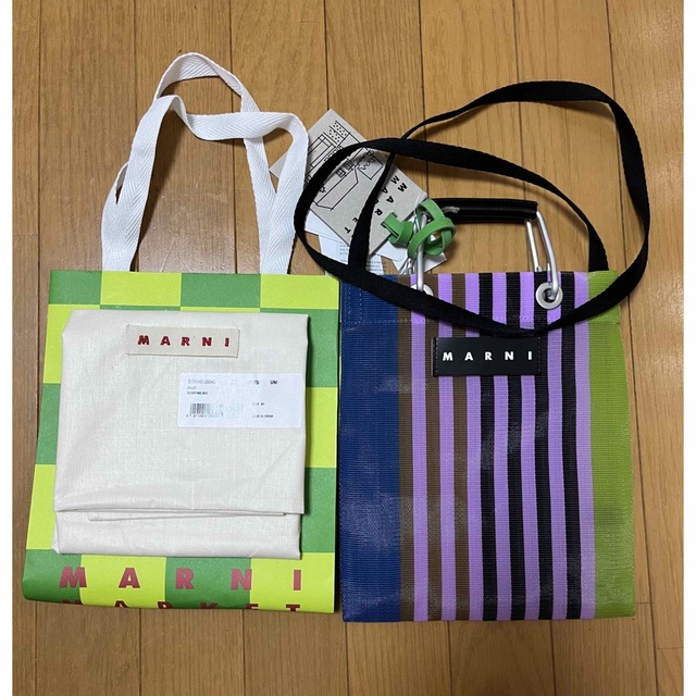 Marni - マルニマーケット フラワーカフェ ストライプショルダーバッグ