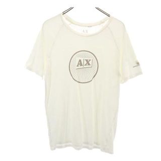 アルマーニエクスチェンジ(ARMANI EXCHANGE)のアルマーニエクスチェンジ ロゴプリント 半袖 Tシャツ S ホワイト系 ARMANI EXCHANGE メンズ 【中古】  【230521】 メール便可(Tシャツ/カットソー(半袖/袖なし))