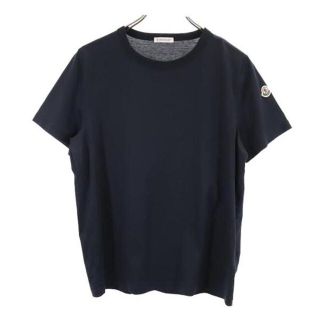 モンクレール(MONCLER)のモンクレール ロゴ刺繍 半袖 Tシャツ XS ブラック系 MONCLER メンズ 【中古】  【230521】 メール便可(Tシャツ/カットソー(半袖/袖なし))