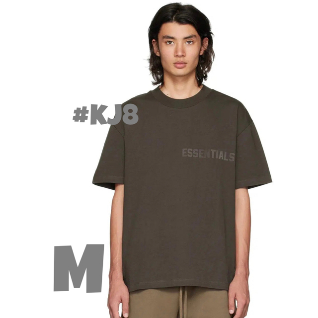 FEAR OF GOD(フィアオブゴッド)のエッセンシャルズ オフ ブラック Tシャツ 2022 M メンズのトップス(Tシャツ/カットソー(半袖/袖なし))の商品写真