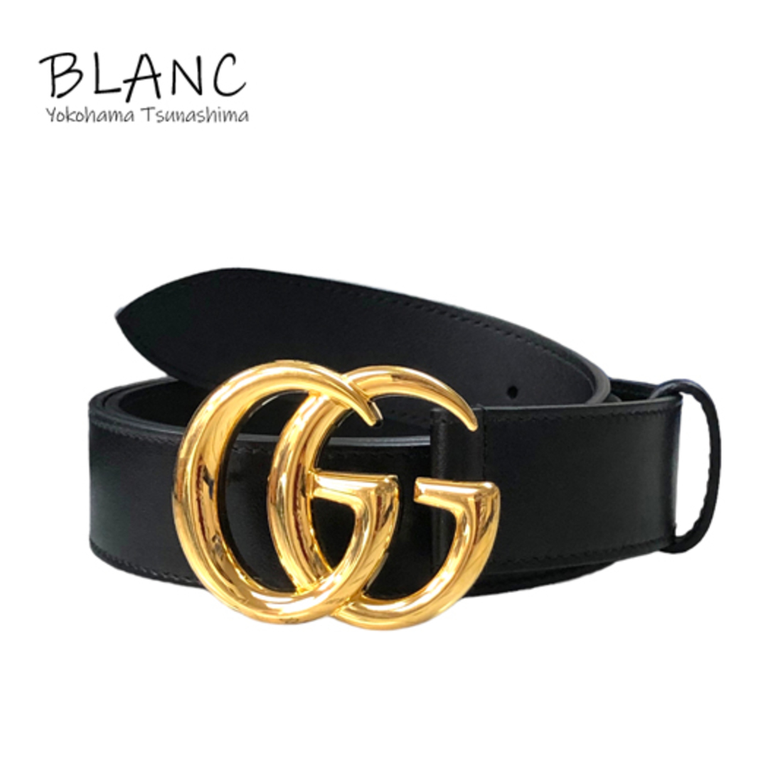 Gucci(グッチ)のグッチ ダブルG バックル ベルト 80サイズ レザー ブラック ゴールド 414516 GUCCI 横浜BLANC レディースのファッション小物(ベルト)の商品写真