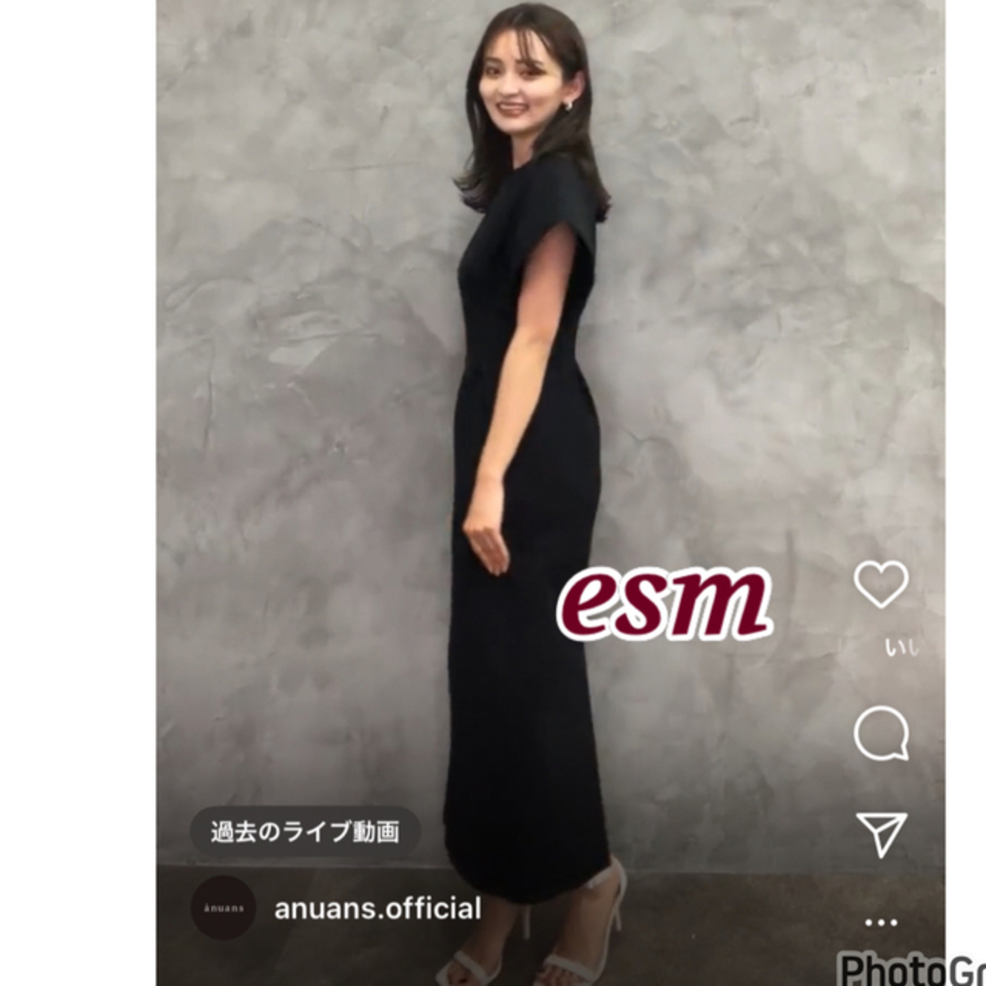 ánuans - anuans フレアスリーブカットワンピース の通販 by esm ánuans - anuans フレアスリーブカットワンピース の通販 by esm