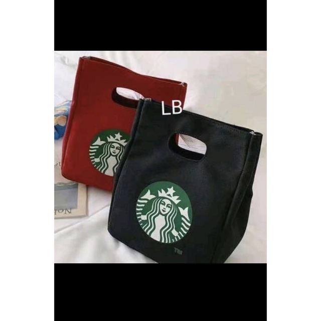 Starbucks Coffee(スターバックスコーヒー)の新品　即日発送　スターバックス　トートバッグ　赤　黒　エコバッグ レディースのバッグ(トートバッグ)の商品写真