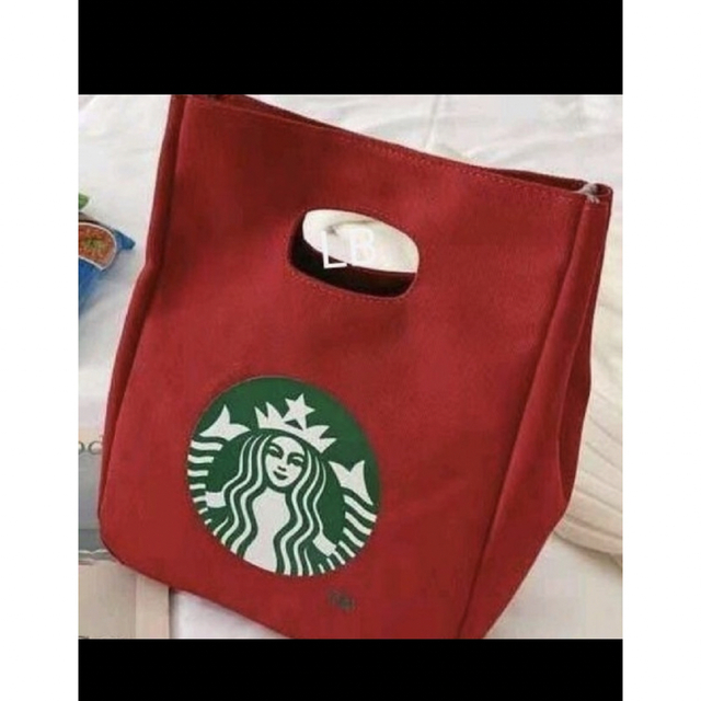 Starbucks Coffee(スターバックスコーヒー)の新品　即日発送　スターバックス　トートバッグ　赤　黒　エコバッグ レディースのバッグ(トートバッグ)の商品写真