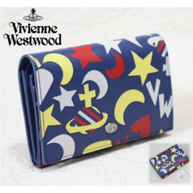 新品 未使用 vivienne westwood 二つ折り財布 スター ハート