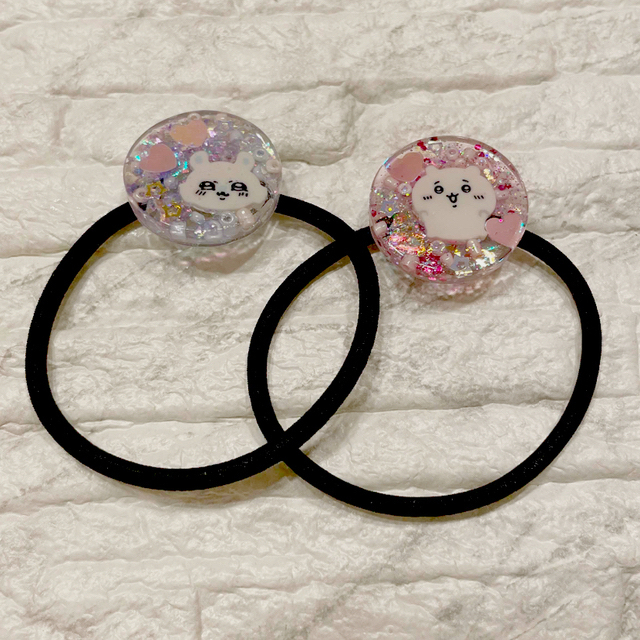 ハンドメイド レジン ヘアゴム ちいかわの通販 by haru_s shop ハンドメイド レジン ヘアゴム ちいかわの通販 by haru_s shop