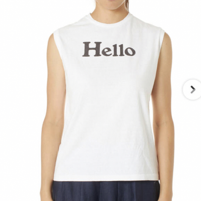 MADISONBLUE(マディソンブルー)のMADISONBLUE マディソンブルー hello  ノースリーブ Tシャツ レディースのトップス(Tシャツ(半袖/袖なし))の商品写真