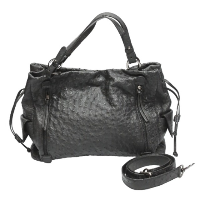 OSTRICH(オーストリッチ)のオーストリッチ  ハンドバッグ ブラック  ostrich 2way ショルダー レディースのバッグ(ハンドバッグ)の商品写真
