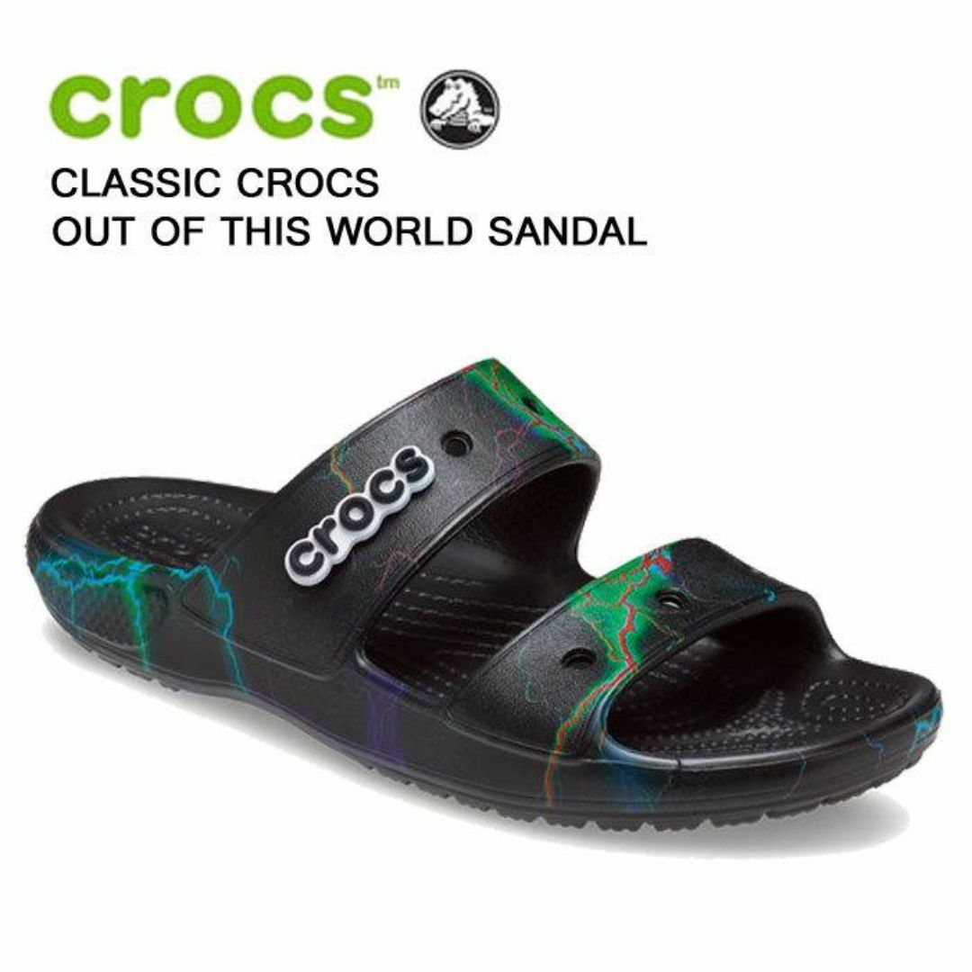 crocs(クロックス)の25cm クロックス クラシック アウト オブ ディス ワールド ブラック メンズの靴/シューズ(サンダル)の商品写真