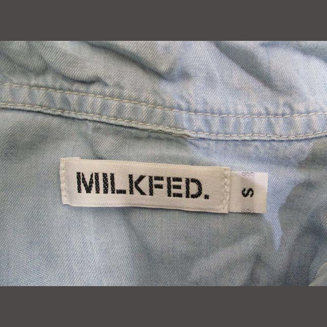 MILKFED.(ミルクフェド)のミルクフェド MILKFED. 七分袖 シャンブレー チュニック ワンピース S レディースのワンピース(ひざ丈ワンピース)の商品写真