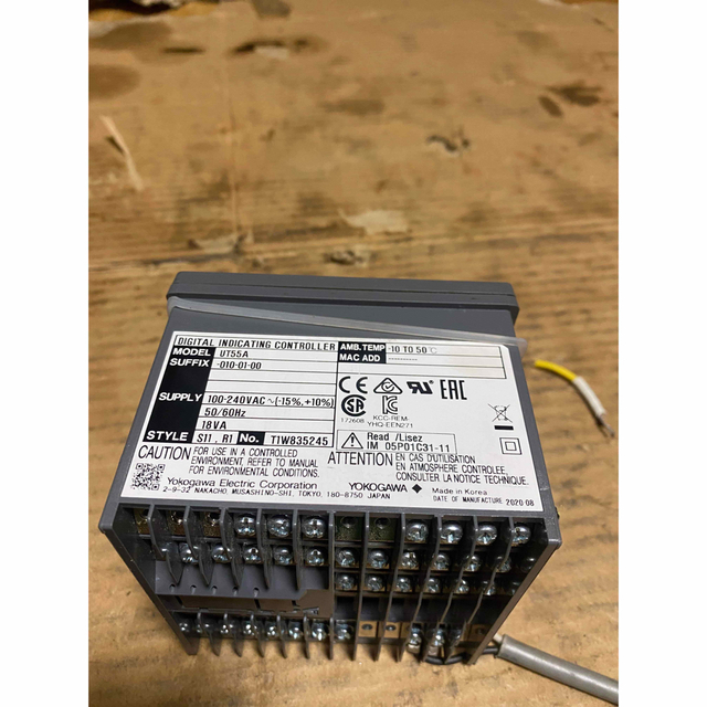 ヨコガワサーモスタットUT55A UT55A-010-01-00動作保証付きの ヨコガワサーモスタットUT55A UT55A-010-01-00動作保証付きの