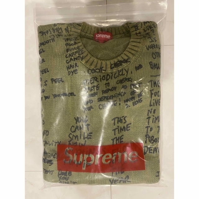 Supreme Gonz Poems Sweater Olive オリーブ