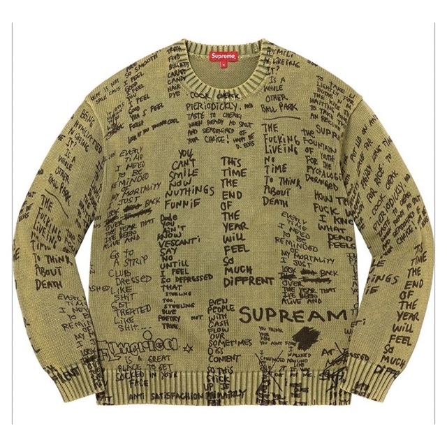 Supreme Gonz Poems Sweater "Olive"